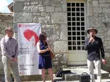 Gilles Bartoszek, directeur de la Cave coopérative de Monbazillac; Isabelle Pichelin directrice de l'Agence culturelle Dordogne-Périgord ; Erik Samakh
